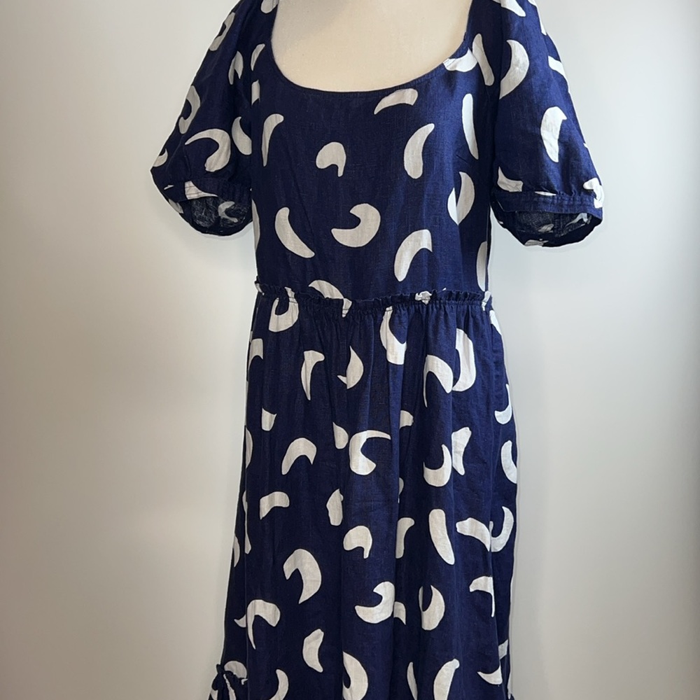 💙NWOT POLO RALPH LAUREN BRUSHSTROKE-MOTIF TIERED LINED DRESS SIZE 10 - Picture 11 of 16